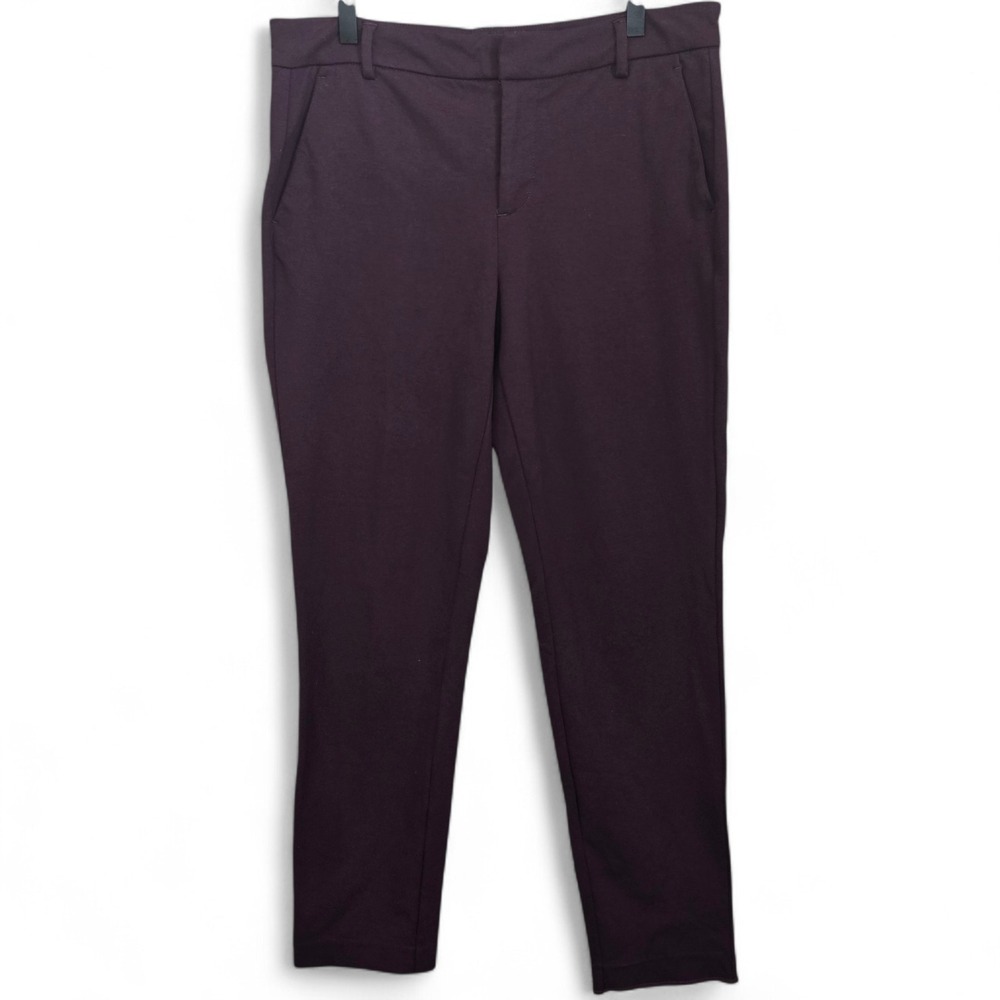 Liverpool Dress Pants Womens 8 29 Purple Flat Front Straight Leg Stretch Career